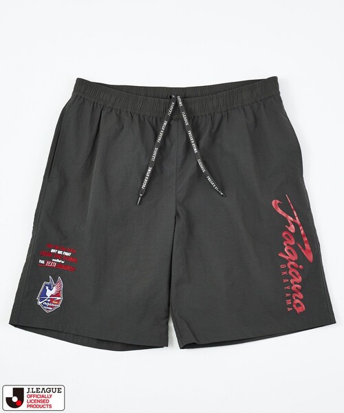 FREAK'S STORE(フリークスストア)の「J.LEAGUE×FREAK'S STORE 別注 SUPPORTERS NYLON SHORTS 【ファジアーノ岡山】(その他パンツ・メンズ・チャコールグレー/ブラック・SMALL/MEDIUM/LARGE)」の1枚目の写真