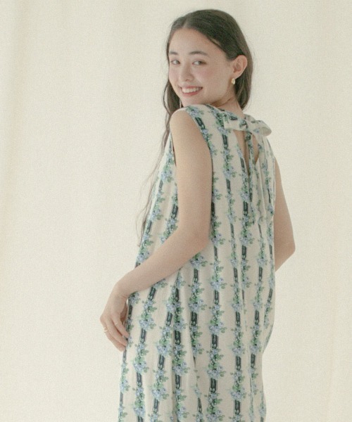 Cath Kidston(キャスキッドソン)の「バックリボンドレス Garden Stripe(ワンピース・レディース・ネイビー・FREE)」の18枚目の写真