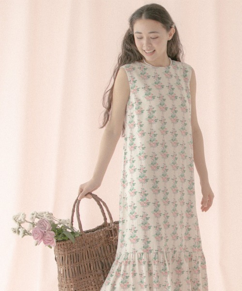 Cath Kidston(キャスキッドソン)の「バックリボンドレス Garden Stripe(ワンピース・レディース・ネイビー・FREE)」の21枚目の写真
