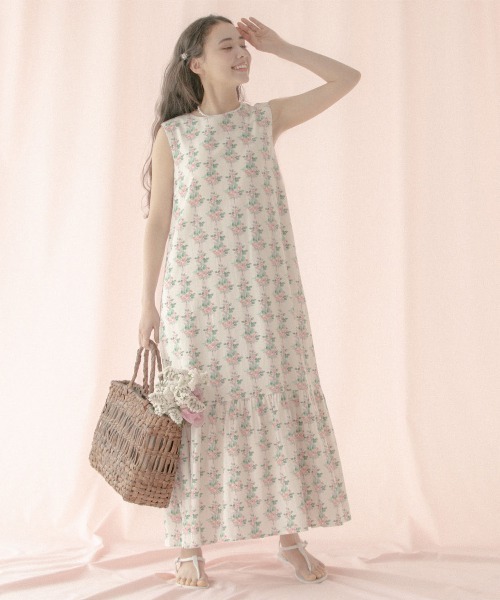 Cath Kidston(キャスキッドソン)の「バックリボンドレス Garden Stripe(ワンピース・レディース・ネイビー・FREE)」の15枚目の写真