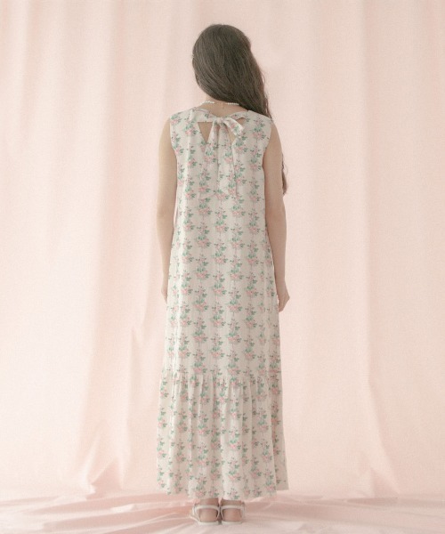 Cath Kidston(キャスキッドソン)の「バックリボンドレス Garden Stripe(ワンピース・レディース・ネイビー・FREE)」の9枚目の写真