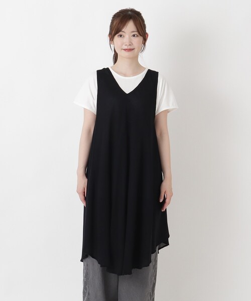 one'sterrace(ワンズテラス)の「リゾート アンブレラワンピース(ワンピース・レディース・ブラック系8/グレー系4・02)」の13枚目の写真