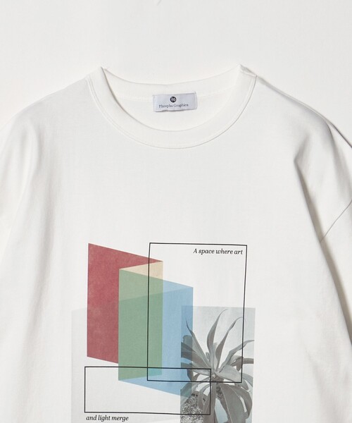 green label relaxing(グリーンレーベルリラクシング)の「<Phospho Graphica>グラフィック 半袖 Tシャツ カットソー(Tシャツ/カットソー・メンズ・ホワイト/ブラック/その他1/ライトグレー・L/M/S/XL)」の13枚目の写真