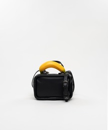 "TOY" Banana Handle Square Leather Mini Bag