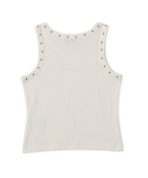 atmos pink（アトモスピンク）の「atmos pink Studs Tank Top / アトモス ピンク スタッズ タンクトップ（タンクトップ・レディース・ホワイト/ブラック/カーキ・FREE）」の4枚目の写真