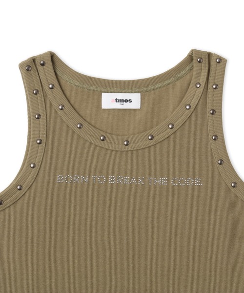 atmos pink（アトモスピンク）の「atmos pink Studs Tank Top / アトモス ピンク スタッズ タンクトップ（タンクトップ・レディース・ホワイト/ブラック/カーキ・FREE）」の17枚目の写真