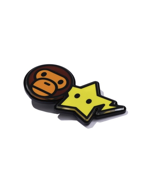 A BATHING APE(アベイシングエイプ)の「BABY MILO STA ACRYLIC HAIR CLIP(バレッタ/ヘアクリップ・キッズ・ブラウン・FREE)」の2枚目の写真