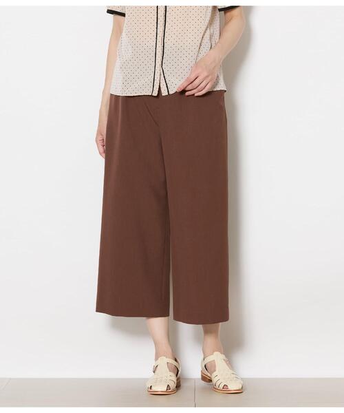 NEWYORKER(ニューヨーカー)の「ワイドクロップドパンツ レディース 手洗い可能(その他パンツ・レディース・ネイビー/カーキ/ブラウン・MEDIUM/LARGE)」の2枚目の写真