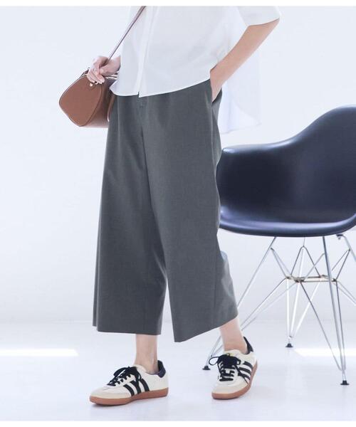 NEWYORKER(ニューヨーカー)の「ワイドクロップドパンツ レディース 手洗い可能(その他パンツ・レディース・ネイビー/カーキ/ブラウン・MEDIUM/LARGE)」の3枚目の写真