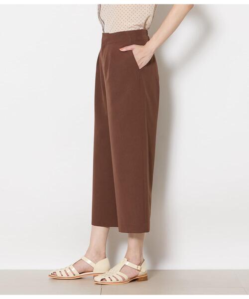 NEWYORKER(ニューヨーカー)の「ワイドクロップドパンツ レディース 手洗い可能(その他パンツ・レディース・ネイビー/カーキ/ブラウン・MEDIUM/LARGE)」の5枚目の写真