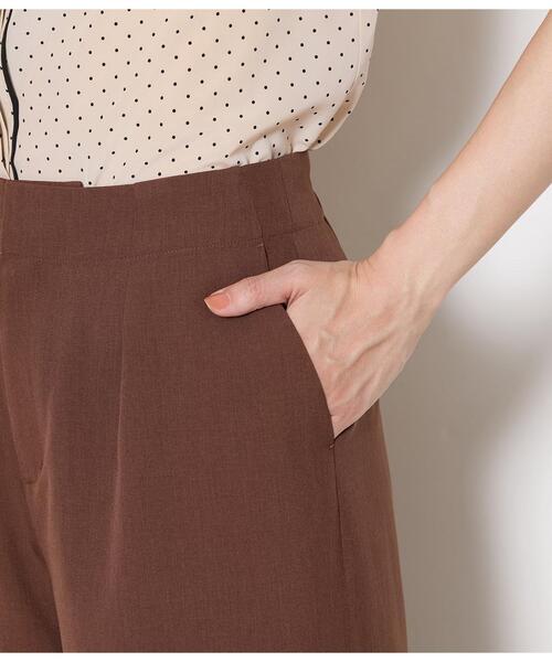 NEWYORKER(ニューヨーカー)の「ワイドクロップドパンツ レディース 手洗い可能(その他パンツ・レディース・ネイビー/カーキ/ブラウン・MEDIUM/LARGE)」の7枚目の写真