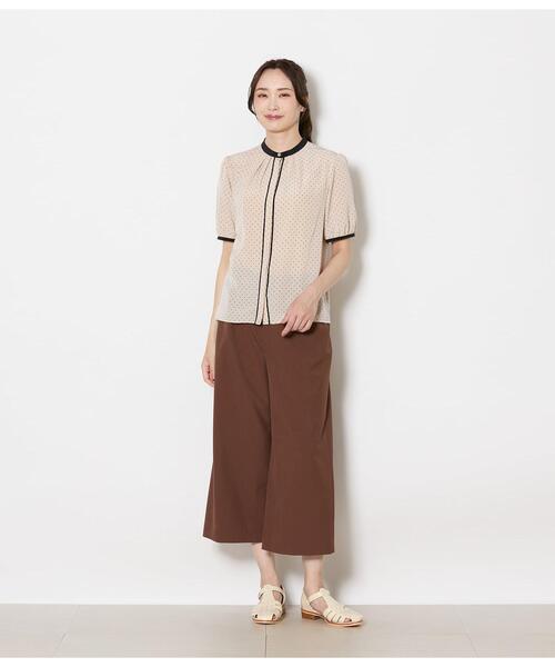 NEWYORKER(ニューヨーカー)の「ワイドクロップドパンツ レディース 手洗い可能(その他パンツ・レディース・ネイビー/カーキ/ブラウン・MEDIUM/LARGE)」の10枚目の写真
