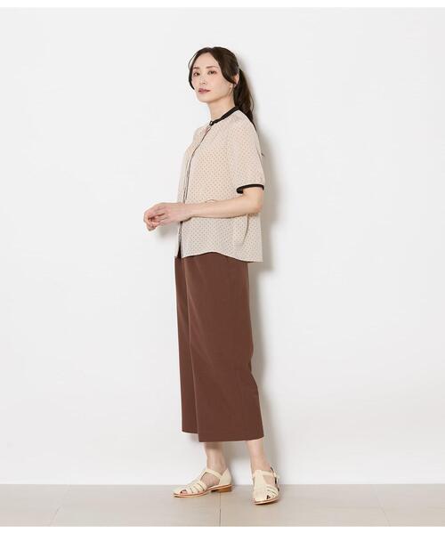 NEWYORKER(ニューヨーカー)の「ワイドクロップドパンツ レディース 手洗い可能(その他パンツ・レディース・ネイビー/カーキ/ブラウン・MEDIUM/LARGE)」の11枚目の写真