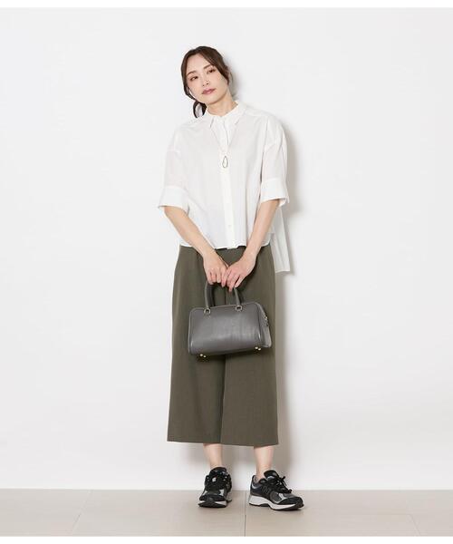 NEWYORKER(ニューヨーカー)の「ワイドクロップドパンツ レディース 手洗い可能(その他パンツ・レディース・ネイビー/カーキ/ブラウン・MEDIUM/LARGE)」の14枚目の写真