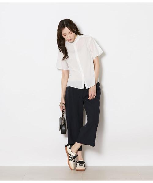 NEWYORKER(ニューヨーカー)の「ワイドクロップドパンツ レディース 手洗い可能(その他パンツ・レディース・ネイビー/カーキ/ブラウン・MEDIUM/LARGE)」の19枚目の写真