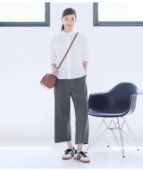NEWYORKER(ニューヨーカー)の「ワイドクロップドパンツ レディース 手洗い可能(その他パンツ・レディース・ネイビー/カーキ/ブラウン・MEDIUM/LARGE)」の21枚目の写真