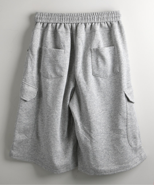 neos（ネオス）の「【neos】スウェット カーゴパンツ メンズ ワイド バレルシルエット クロップド丈 ハーフパンツ ひざ下丈 ピグメント風（カーゴパンツ・メンズ・グレー/ブラック・MEDIUM/LARGE/X-LARGE）」の12枚目の写真