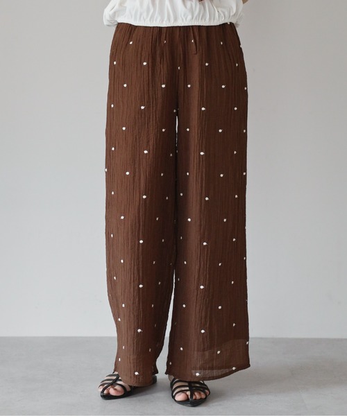 amini(アミニ)の「シアーワッシャーアソート刺繍パンツ(その他パンツ・レディース・ブラウン系その他2/ホワイト系その他2/ブラウン系その他/ブラック系その他/ブラック系その他2/ホワイト系その他・MEDIUM)」の20枚目の写真
