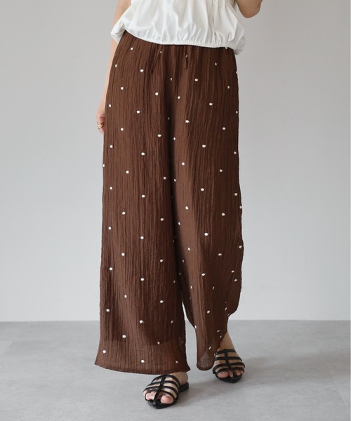 amini(アミニ)の「シアーワッシャーアソート刺繍パンツ(その他パンツ・レディース・ブラウン系その他2/ホワイト系その他2/ブラウン系その他/ブラック系その他/ブラック系その他2/ホワイト系その他・MEDIUM)」の21枚目の写真
