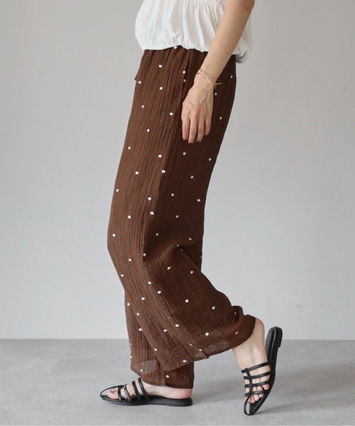 amini(アミニ)の「シアーワッシャーアソート刺繍パンツ(その他パンツ・レディース・ブラウン系その他2/ホワイト系その他2/ブラウン系その他/ブラック系その他/ブラック系その他2/ホワイト系その他・MEDIUM)」の22枚目の写真