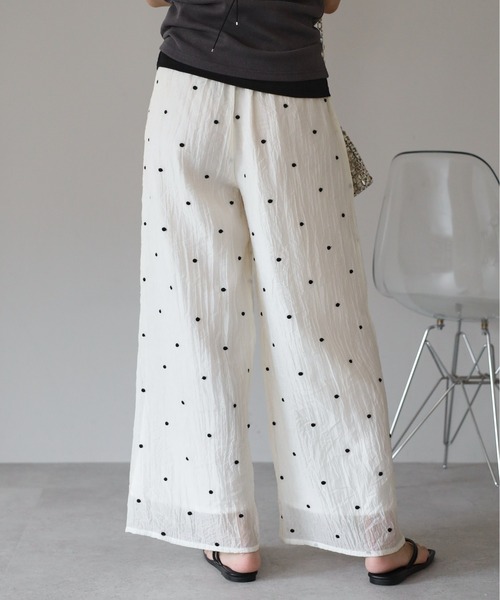 amini(アミニ)の「シアーワッシャーアソート刺繍パンツ(その他パンツ・レディース・ブラウン系その他2/ホワイト系その他2/ブラウン系その他/ブラック系その他/ブラック系その他2/ホワイト系その他・MEDIUM)」の10枚目の写真