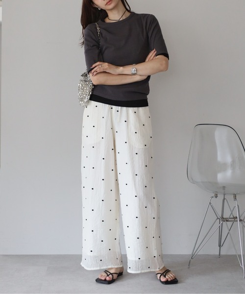 amini(アミニ)の「シアーワッシャーアソート刺繍パンツ(その他パンツ・レディース・ブラウン系その他2/ホワイト系その他2/ブラウン系その他/ブラック系その他/ブラック系その他2/ホワイト系その他・MEDIUM)」の11枚目の写真