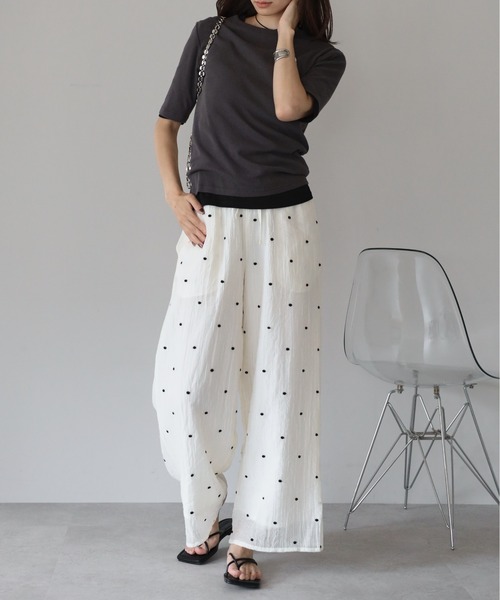 amini(アミニ)の「シアーワッシャーアソート刺繍パンツ(その他パンツ・レディース・ブラウン系その他2/ホワイト系その他2/ブラウン系その他/ブラック系その他/ブラック系その他2/ホワイト系その他・MEDIUM)」の12枚目の写真