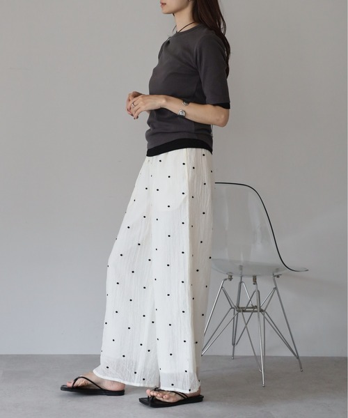 amini(アミニ)の「シアーワッシャーアソート刺繍パンツ(その他パンツ・レディース・ブラウン系その他2/ホワイト系その他2/ブラウン系その他/ブラック系その他/ブラック系その他2/ホワイト系その他・MEDIUM)」の14枚目の写真