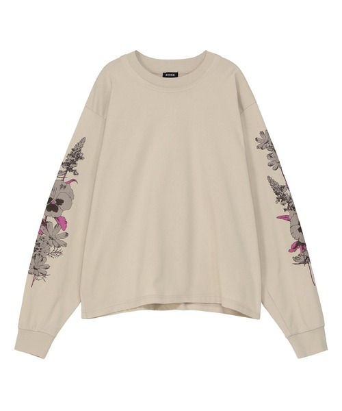 ZUCCa(ズッカ)の「FLOWER SLEEVE T / カットソー(スウェット・レディース・ダークグレー/ベージュ/ライトグレー・M size/XL)」の11枚目の写真