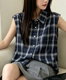 HALEY PESCA/ノースリーブチェックシャツ