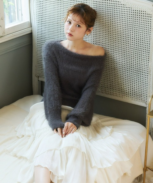 Olu.（オルドット）の「シルキーランダムギャザースカート（スカート・レディース・ブラック/アイボリー・0/1）」の22枚目の写真