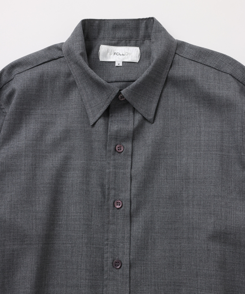 UNFOLLOW(アンフォロー)の「【FOLL / フォル】sp140s wool light shirt(シャツ/ブラウス・メンズ・グレー・2/3)」の2枚目の写真