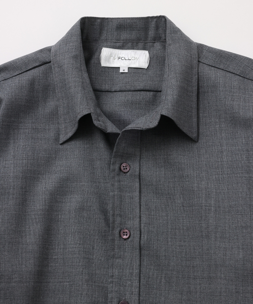 UNFOLLOW(アンフォロー)の「【FOLL / フォル】sp140s wool light shirt(シャツ/ブラウス・メンズ・グレー・2/3)」の3枚目の写真