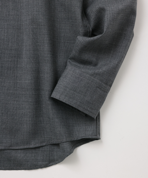 UNFOLLOW(アンフォロー)の「【FOLL / フォル】sp140s wool light shirt(シャツ/ブラウス・メンズ・グレー・2/3)」の4枚目の写真