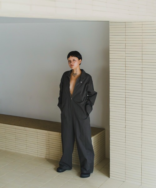 lit(リット)の「Military Twill Jump Suit(つなぎ/オールインワン・レディース・ブラック/チャコールグレー・36/38)」の6枚目の写真
