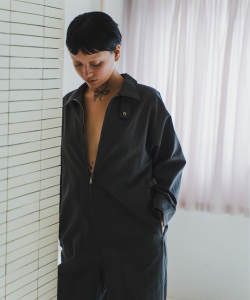 lit(リット)の「Military Twill Jump Suit(つなぎ/オールインワン・レディース・ブラック/チャコールグレー・36/38)」の7枚目の写真