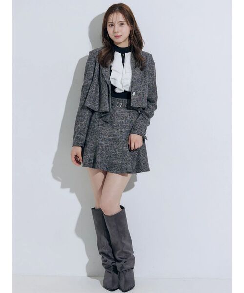 MERCURYDUO(マーキュリーデュオ)の「ベルテッドフレアミニスカート(スカート・レディース・グレー/ベビーピンク・MEDIUM/SMALL)」の22枚目の写真