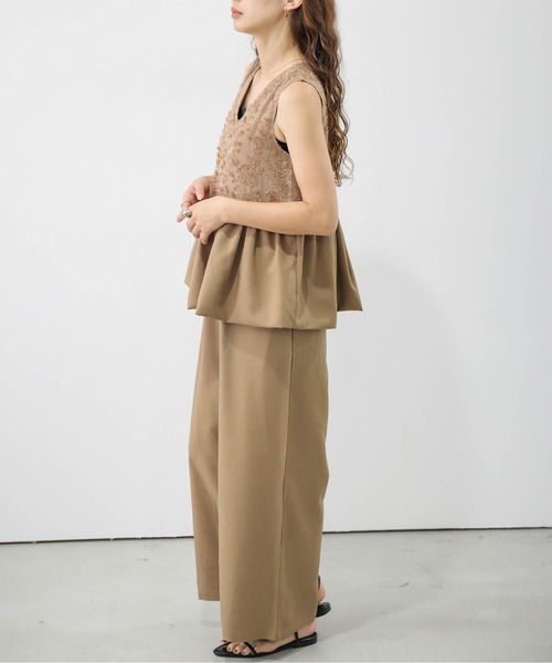 AMELY(エミリー)の「フラワージャガード オールインワン(つなぎ/オールインワン・レディース・ブラック/ブラウン/グリーン・M/L)」の11枚目の写真