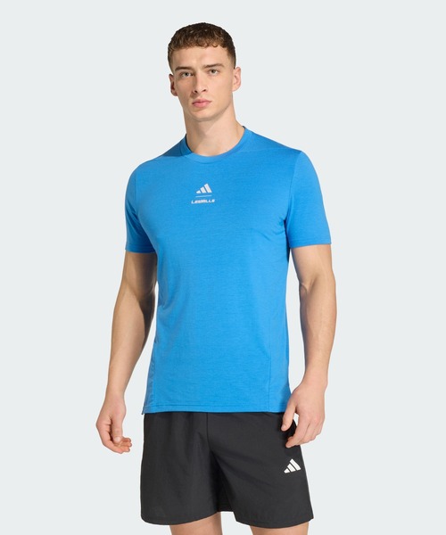 adidas(アディダス)の「Les Mills グラフィック 半袖Tシャツ / アディダス adidas(Tシャツ/カットソー・メンズ・ブルー系その他・SMALL/MEDIUM/XX-SMALL/XX-LARGE/LARGE/3XL/X-SMALL/X-LARGE)」の1枚目の写真