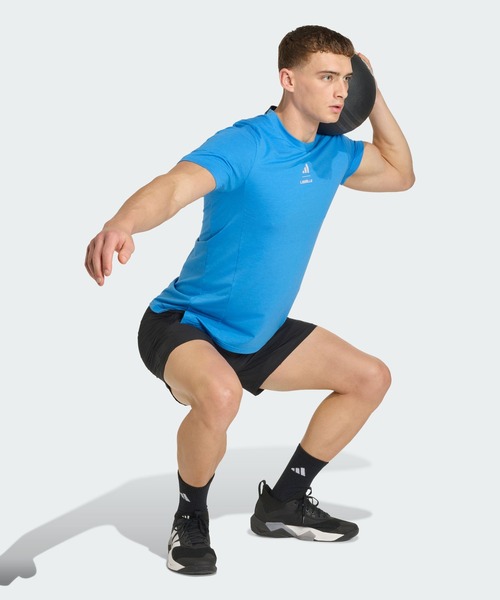 adidas(アディダス)の「Les Mills グラフィック 半袖Tシャツ / アディダス adidas(Tシャツ/カットソー・メンズ・ブルー系その他・SMALL/MEDIUM/XX-SMALL/XX-LARGE/LARGE/3XL/X-SMALL/X-LARGE)」の3枚目の写真