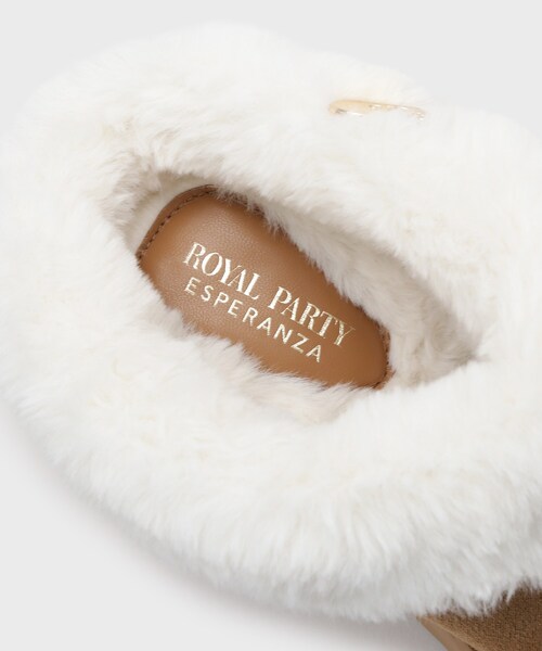 ESPERANZA(エスペランサ)の「【ROYAL PARTYコラボ】厚底ムートンサボ(パンプス・レディース・キャメル/アイボリー系/ブラック系・LL/S/L/M)」の21枚目の写真