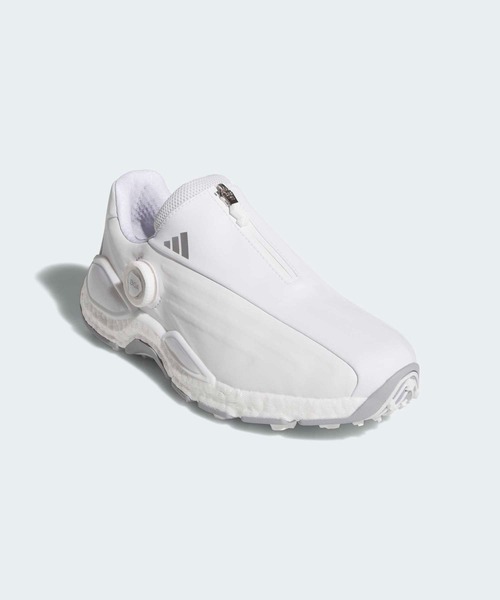 adidas(アディダス)の「コードカオス 27 ボア スパイクレス ゴルフシューズ / CODECHAOS 27 BOA SPIKELESS GOLF SHOES【adidas Golf/アディダスゴルフ】(スニーカー・レディース・ホワイト×シルバー・22.5cm/23.5cm/24.5cm/25.5cm/23.0cm/24.0cm/25.0cm/26.0cm/22.0cm)」の4枚目の写真