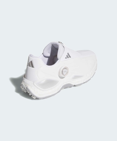 adidas(アディダス)の「コードカオス 27 ボア スパイクレス ゴルフシューズ / CODECHAOS 27 BOA SPIKELESS GOLF SHOES【adidas Golf/アディダスゴルフ】(スニーカー・レディース・ホワイト×シルバー・22.5cm/23.5cm/24.5cm/25.5cm/23.0cm/24.0cm/25.0cm/26.0cm/22.0cm)」の5枚目の写真