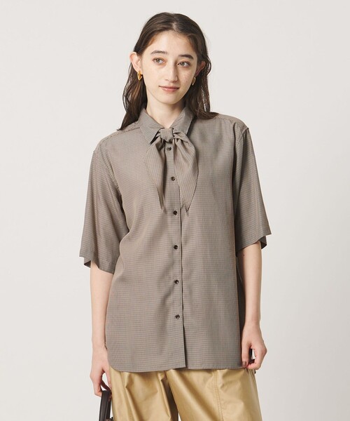 チェック スカーフ 5分袖 シャツ（シャツ/ブラウス）｜UNITED ARROWS 