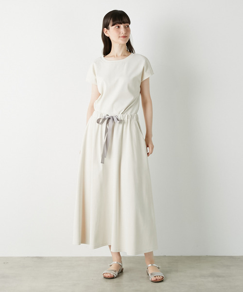 LOGEMENT DE CLAIRE（ロジュモンドクレール）の「【LOURMARIN】ウエストリボンフレアースカート（スカート・レディース・グレー/ブラック/アイボリー・FREE）」の19枚目の写真