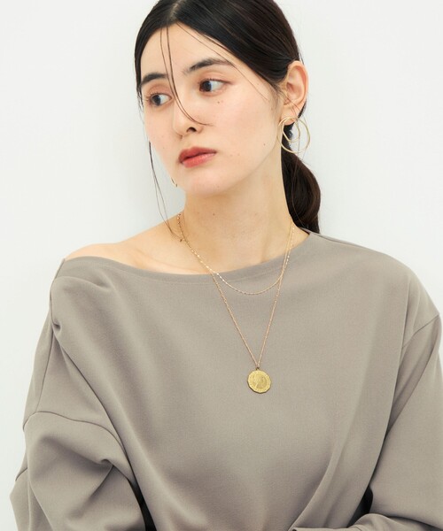 NOLLEY’S Sophi(ノーリーズソフィ)の「【BECシリーズ】《セットアップ対応》ウォッシャブルライトダンボールジョーゼット2WAYプルオーバー(Tシャツ/カットソー・レディース・ブラック/カーキ/ダークブラウン・38)」の13枚目の写真