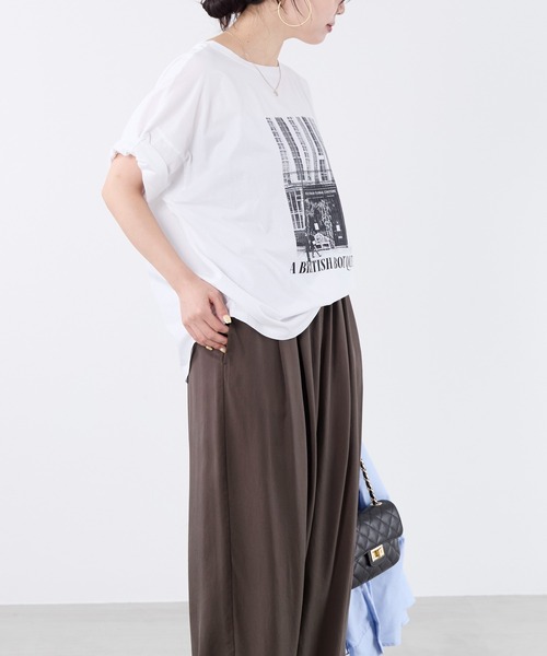 MICA&DEAL(マイカ&ディール)の「フォトプリントハーフスリーブTシャツ(Tシャツ/カットソー・レディース・ブラウン/ホワイト・FREE)」の15枚目の写真