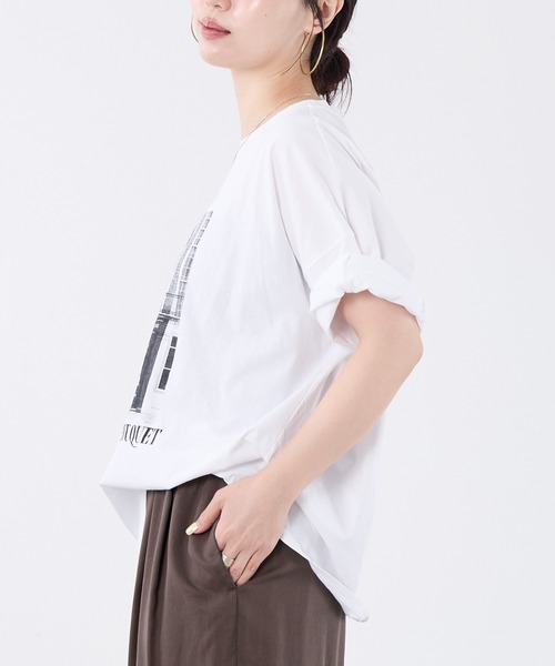 MICA&DEAL(マイカ&ディール)の「フォトプリントハーフスリーブTシャツ(Tシャツ/カットソー・レディース・ブラウン/ホワイト・FREE)」の17枚目の写真