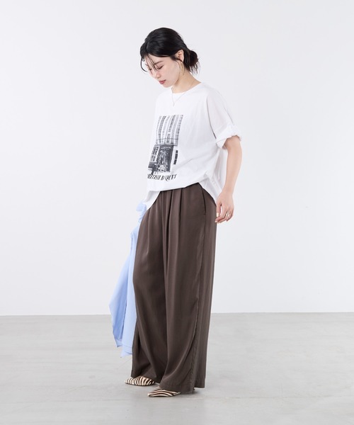 MICA&DEAL(マイカ&ディール)の「フォトプリントハーフスリーブTシャツ(Tシャツ/カットソー・レディース・ブラウン/ホワイト・FREE)」の21枚目の写真