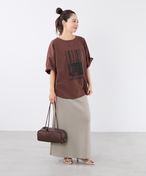MICA&DEAL(マイカ&ディール)の「フォトプリントハーフスリーブTシャツ(Tシャツ/カットソー・レディース・ブラウン/ホワイト・FREE)」の8枚目の写真